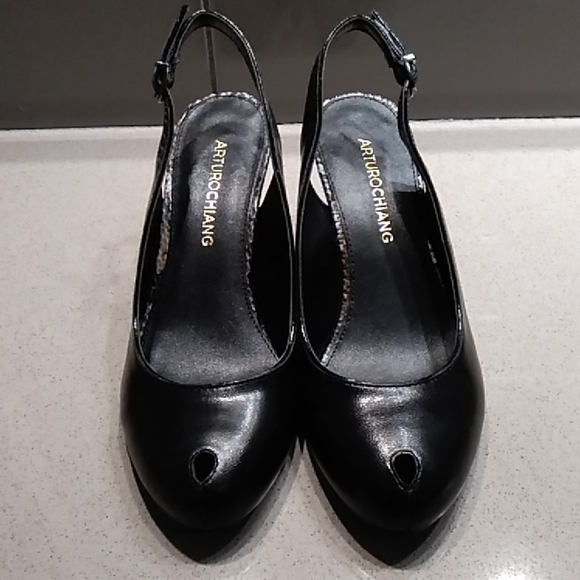 Arturo Chiang Peep Toe Wedges - Picture 4 of 6